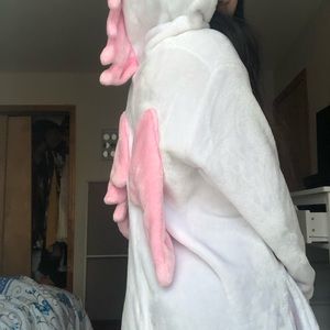 Sold on Mercari ‼️White and pink unicorn onsie